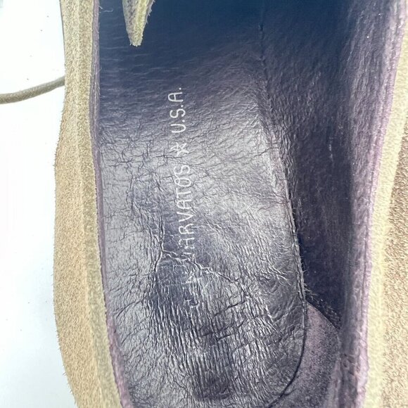 John Varvatos Men Size 8.5M Grey Suede Plain Toe Lace Up Low Derby Shoes - Picture 13 of 15